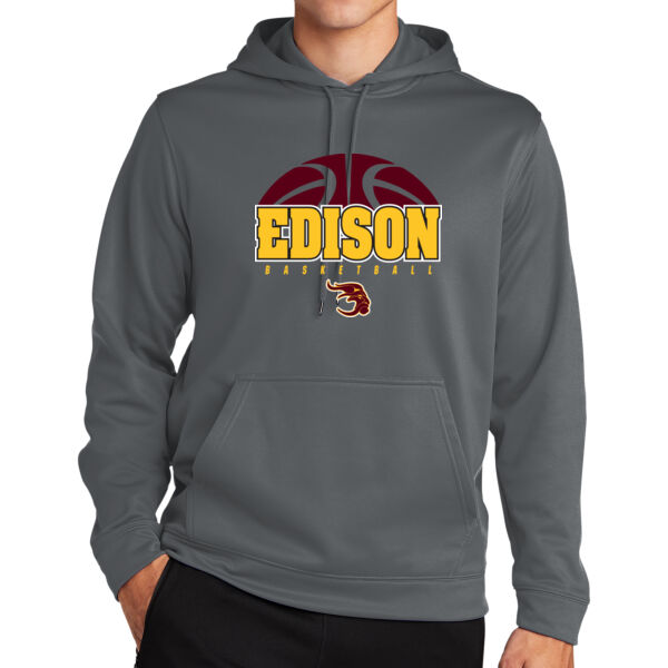 Edison Basketball Fleece Hooded Pullover Thumbnail